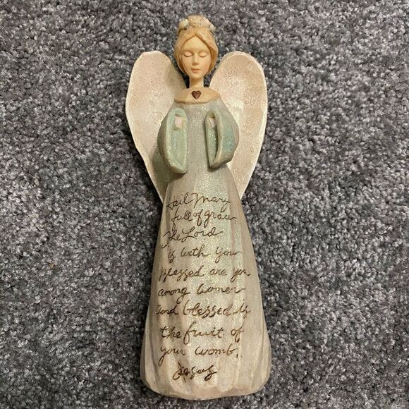 Enesco Foundations Angel Hail Mary Figurine Statue 2002 Karen H - Picture 1 of 6